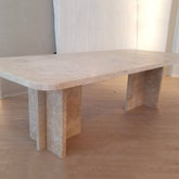 Luxury Dining Room Stone Furniture Modern Kitchen Table High Quality Travertine Dining Table